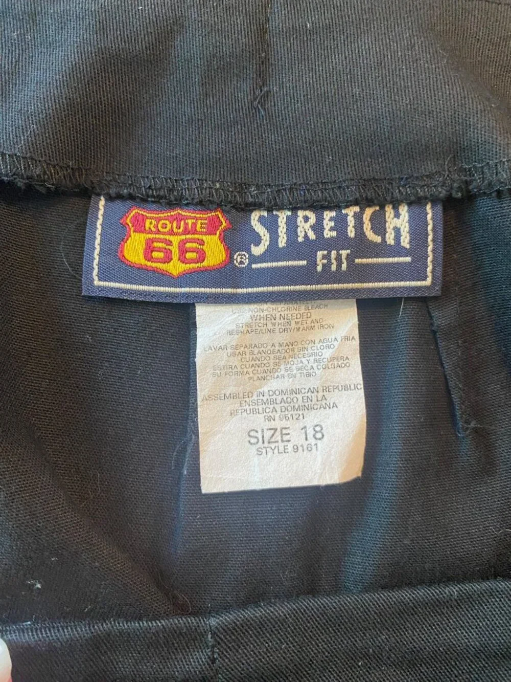 Route 66 Black Stretch Pencil Skirt